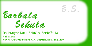 borbala sekula business card